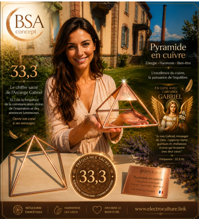 Pyramide en cuivre soudée prête à l’emploi – Khéops ou Nubienne